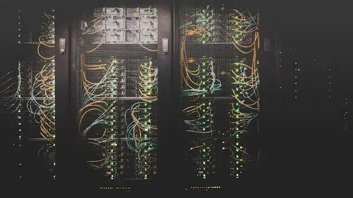 Network switches and cabling in a server rack