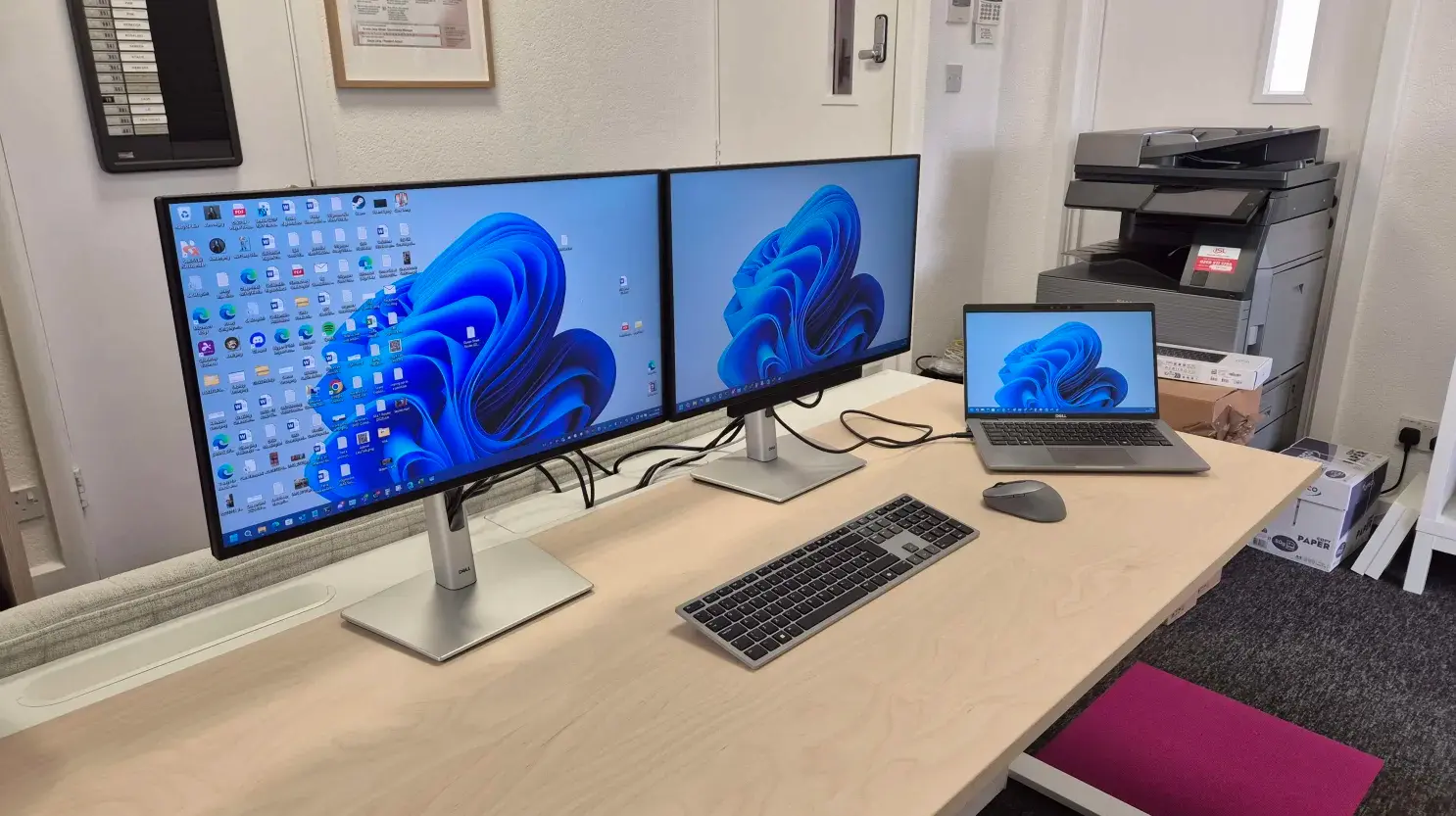 New open-plan office set up for the IT estate move